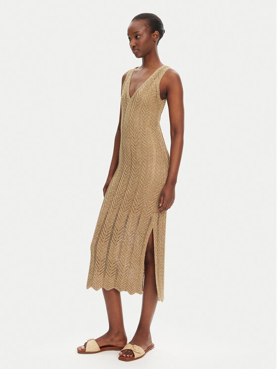 TWINSET TWINSET Трикотажна сукня 251TT319A Бежевий Slim Fit
