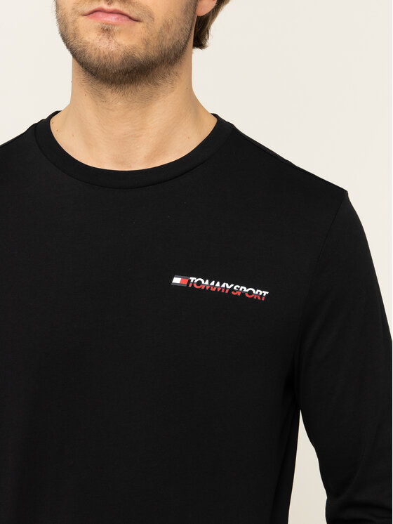 Tommy Sport Tommy Sport Longsleeve S20S200313 Czarny Regular Fit