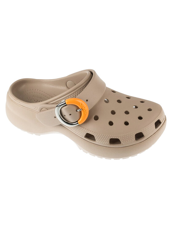 Crocs Crocs Şlapi Classic Platform Buckle Clog 213230 Bej