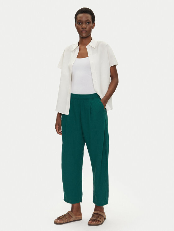 Gap Gap Штани з тканини 713952-04 Зелений Regular Fit