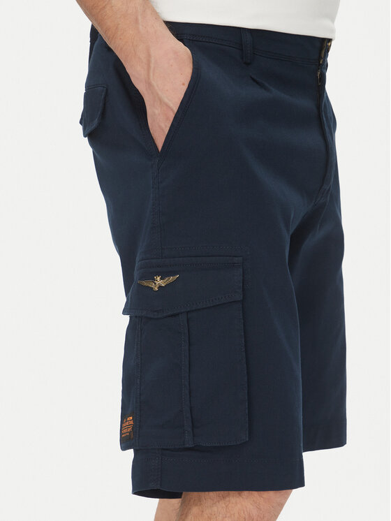 Aeronautica Militare Aeronautica Militare Pantaloncini di tessuto 251BE256CT3511 Blu scuro Regular Fit