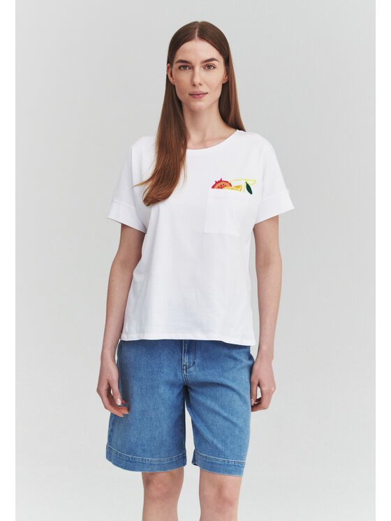 TATUUM TATUUM T-Shirt MONKI Biały Classic Fit