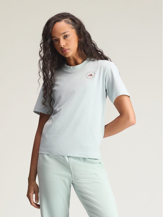adidas by Stella McCartney adidas by Stella McCartney Koszulka techniczna 82487 Zielony Regular Fit