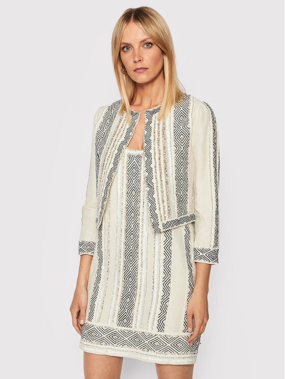 TWINSET Sacou 221TT2242 Bej Straight Fit