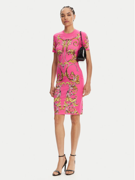Versace Jeans Couture Versace Jeans Couture Rochie de zi 78HAO9P9 Roz Slim Fit