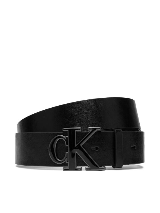 Calvin Klein Calvin Klein Pas Ck Enamel Buckle 40Mm LV04D7150G Črna