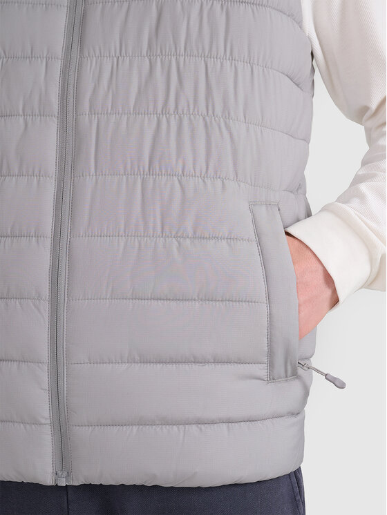 4F 4F Kamizelka MIDSHOP TEXTILE Szary Regular Fit