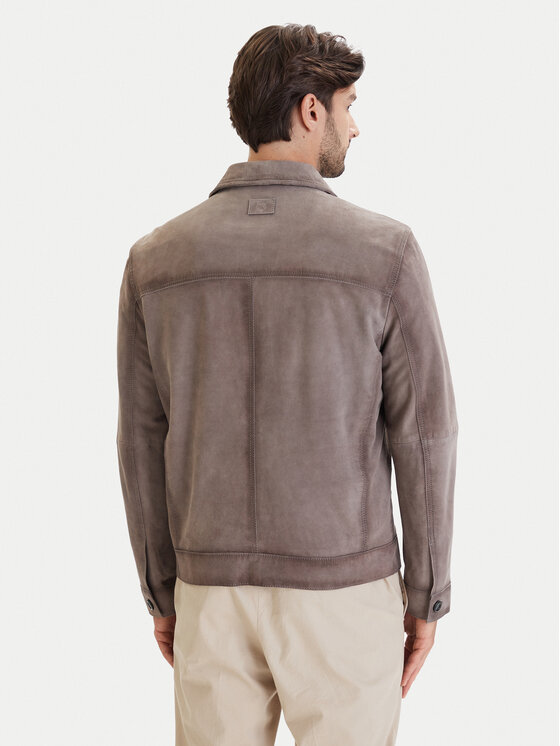Milestone Milestone Kožená bunda Maurice 611613 60745 Hnedá Regular Fit