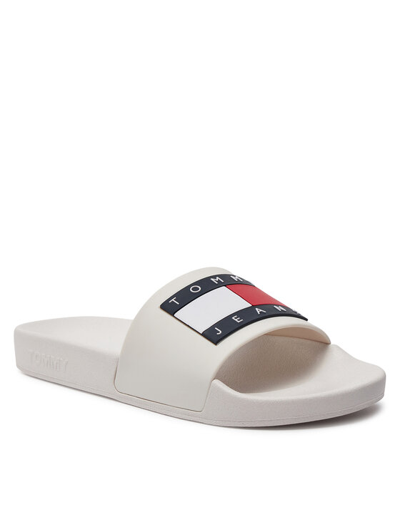 Tommy Jeans Tommy Jeans Παντόφλες Flag Pool Sld Ess EN0EN02115 Εκρού