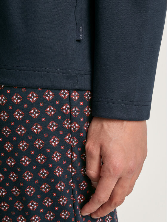 Calida Calida Pyžamo 45282 Tmavomodrá Regular Fit