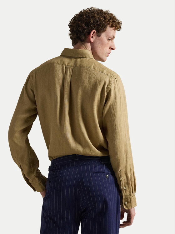 Polo Ralph Lauren Polo Ralph Lauren Marškiniai 710968915502 Smėlio Slim Fit