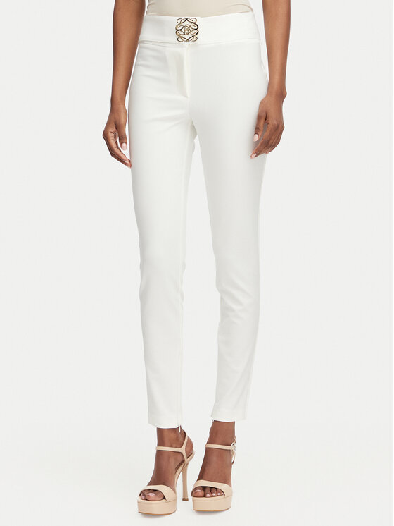 Babylon Pantaloni din material W E00057 Crem Slim Fit