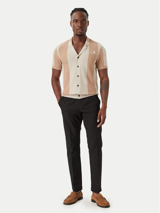 Beverly Hills Polo Club Beverly Hills Polo Club Πουκάμισο M7613-HR Σκούρο μπεζ Regular Fit