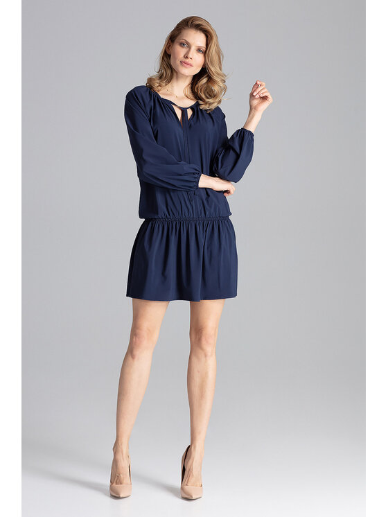 FIGL FIGL Šaty M661 Tmavomodrá Regular Fit