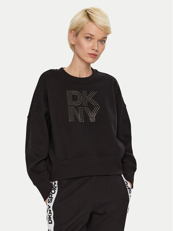 DKNY Sport Mikina DP4T9968 Čierna Loose Fit