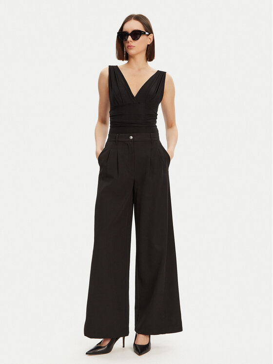 Guess Guess Palazzo kalhoty W5GB02 WH9Y2 Černá Wide Leg