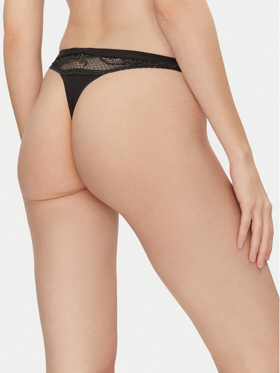 Tommy Hilfiger Tommy Hilfiger Kalhotky string UW0UW02473 Černá