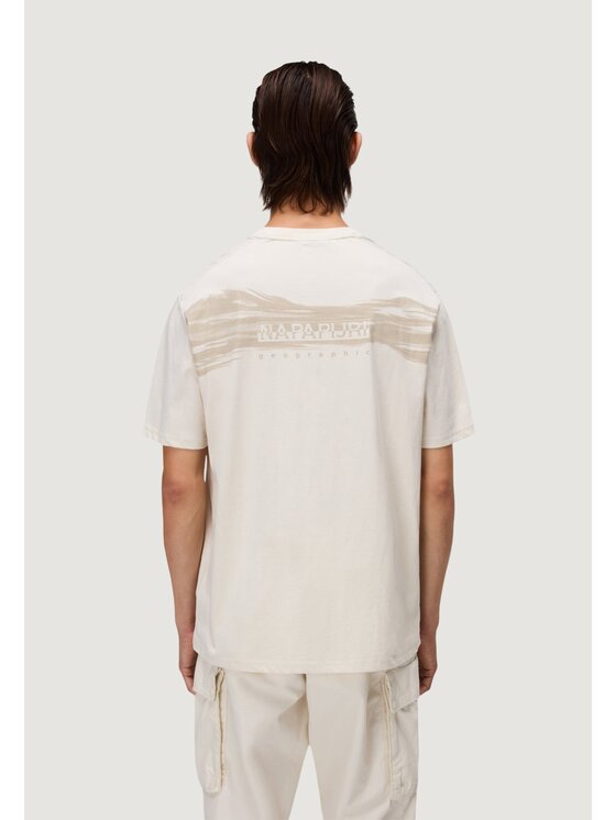 Napapijri Napapijri T-shirt S-BACK GRAPHIC SS Beige Bermuda Fit