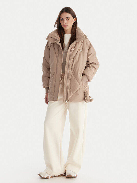Guess Guess Geacă de iarnă V5BL13 WHHZ2 Bej Regular Fit