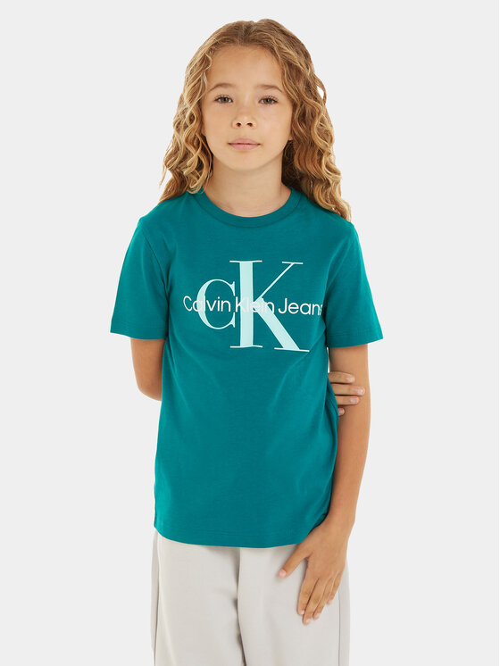 Calvin Klein Jeans Tričko Monogram IU0IU00460 Zelená Regular Fit