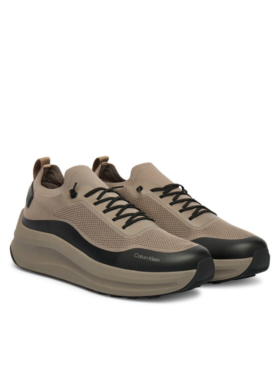 Calvin Klein Calvin Klein Sneakers Chunky Runner Lace Up Sock Knit YM0YM01457 Marrone