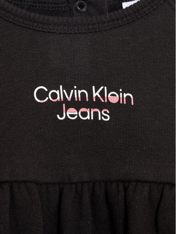 Calvin Klein Jeans Calvin Klein Jeans Igapäevane kleit Hero Logo IN0IN00089 Must Regular Fit