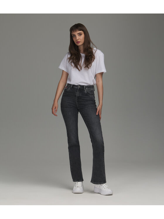 Lee Cooper Lee Cooper Jeansy BECCA Szary Flared Leg