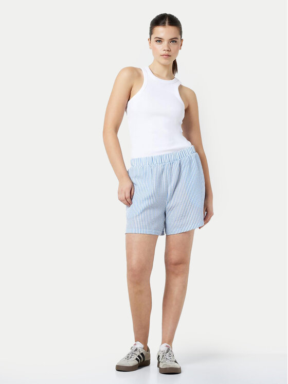 Noisy May Noisy May Pantalon scurți din material 27029913 Albastru celest Loose Fit