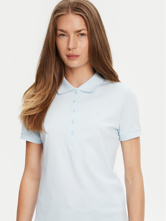 United Colors Of Benetton United Colors Of Benetton Polokošile 3TQJD300W Světle modrá Slim Fit