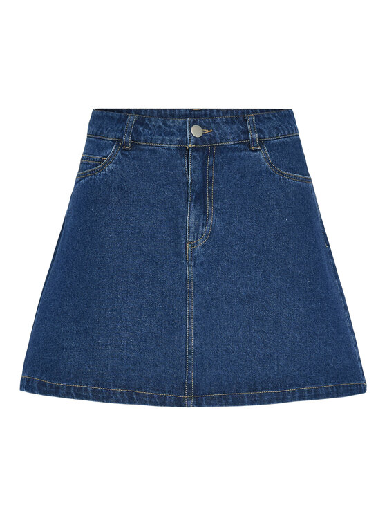 Pieces Pieces Farmer szoknya Abbi 17154546 Sötétkék Regular Fit