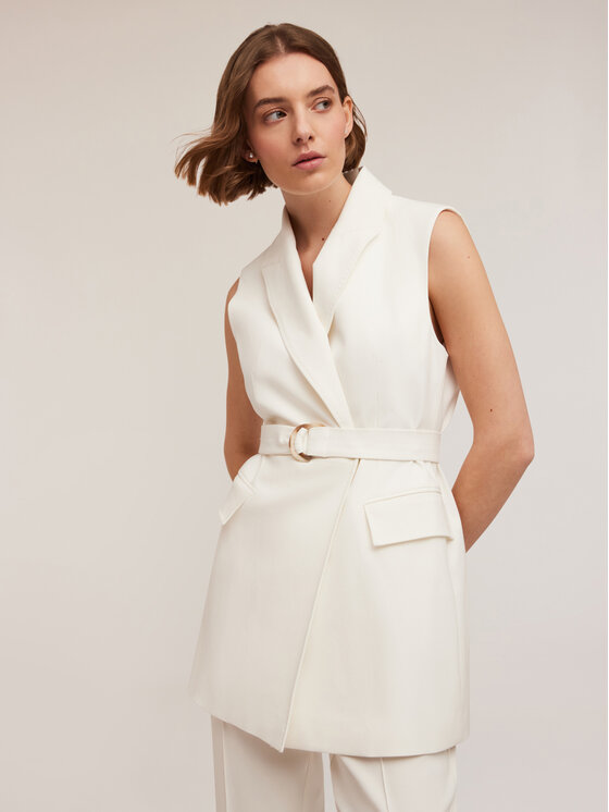 Motivi Motivi Giacca di transizione L026Q100048N011 Bianco Regular Fit