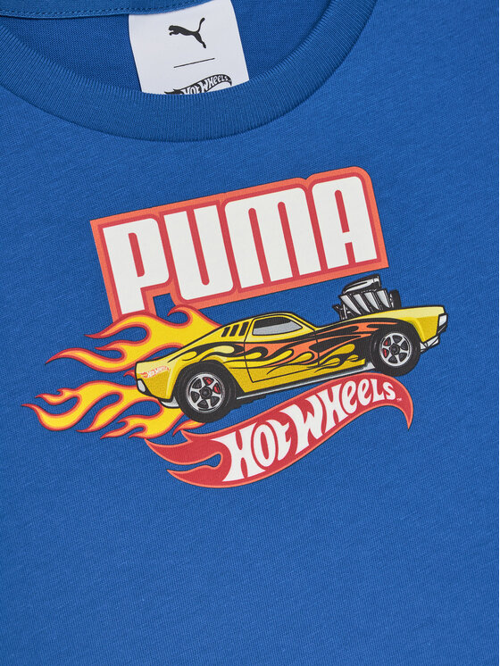Puma Puma Tričko Hot Wheels 630069 Modrá Regular Fit