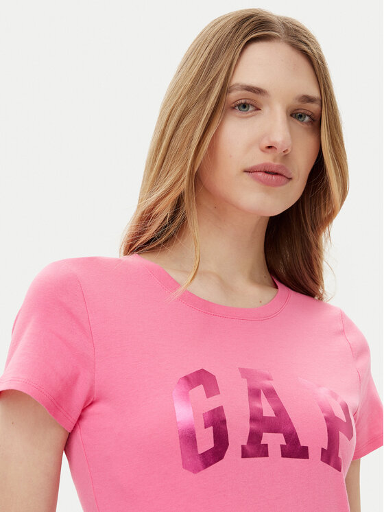 Gap Gap T-shirt 776775-04 Ružičasta Regular Fit