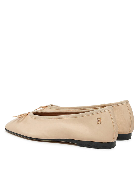 Tommy Hilfiger Tommy Hilfiger Baleriny Soft Leather Ballerina Bow FW0FW08355 Różowy