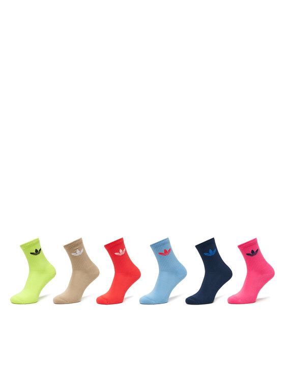 adidas adidas Омплект 6 чифта дълги чорапи унисекс Trefoil Cushion JY2679 Цветен