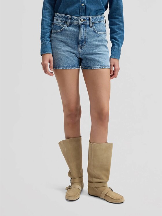 Lee Lee Szorty jeansowe CAROL SHORT Niebieski Regular Fit