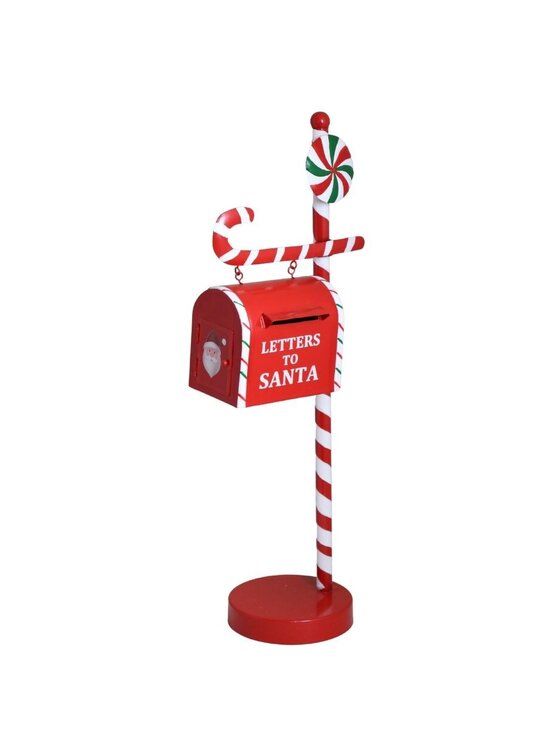 MIAhome MIAhome Skrzynka na listy metalowa Letters to Santa 51 cm Czerwony