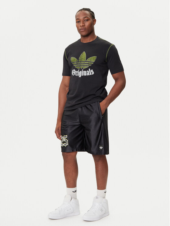 adidas adidas Pantaloni scurți sport Number Graphic JY2769 Negru Loose Fit