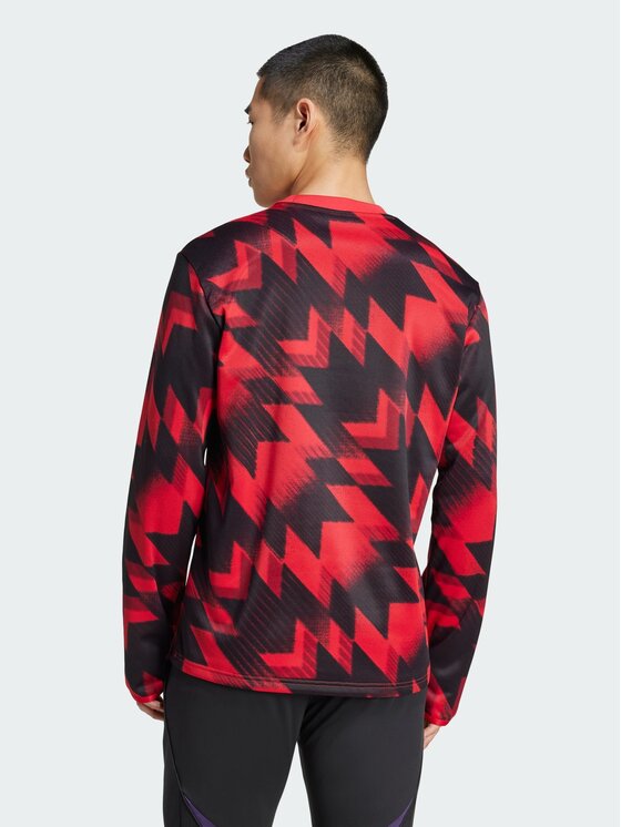 adidas adidas Bluza Manchester United 25/26 Pre-Match Warm Czerwony Regular Fit