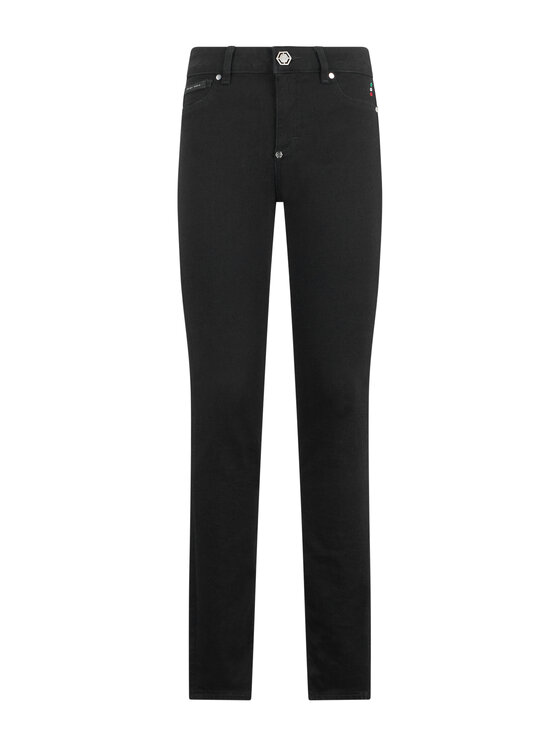 PHILIPP PLEIN PHILIPP PLEIN Jegginsy 31207 Czarny Jegging Fit