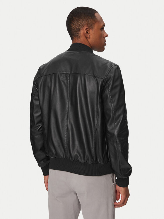 Aeronautica Militare Aeronautica Militare Nahkjope 261PN5053UPL00320 Must Regular Fit