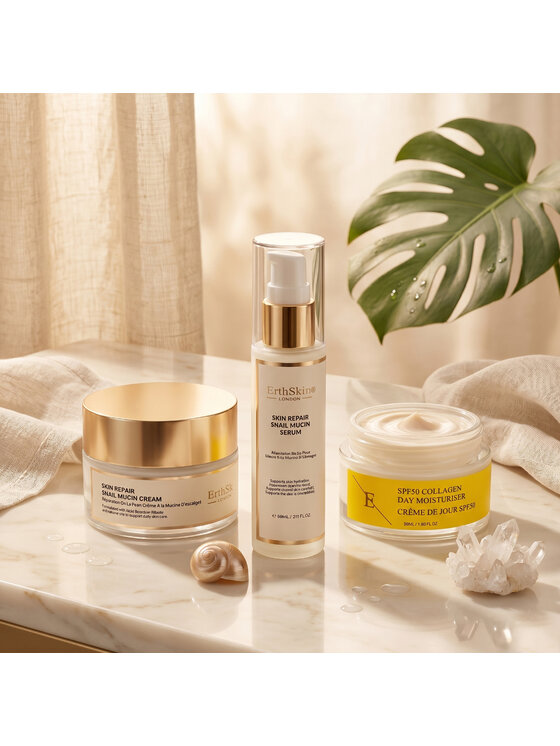Erthskin London Erthskin London Snail Repair Krem + Serum + SPF 50 Krem na dzień