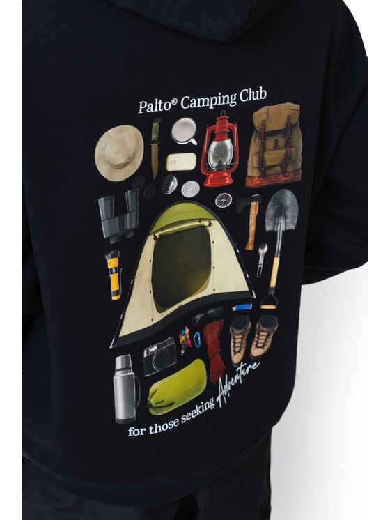 Palto Palto Bluza Camping Club Czarny Comfort Fit