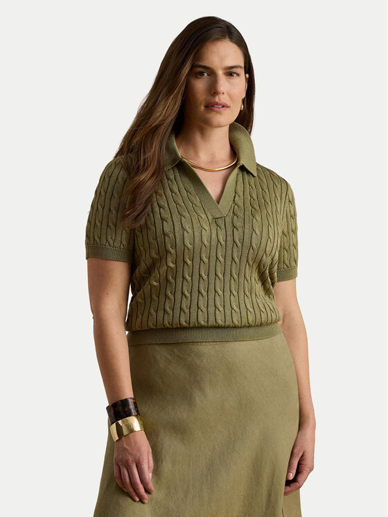 LAUREN RALPH LAUREN LAUREN RALPH LAUREN Polo särk Cable 200P14041004 Roheline Regular Fit