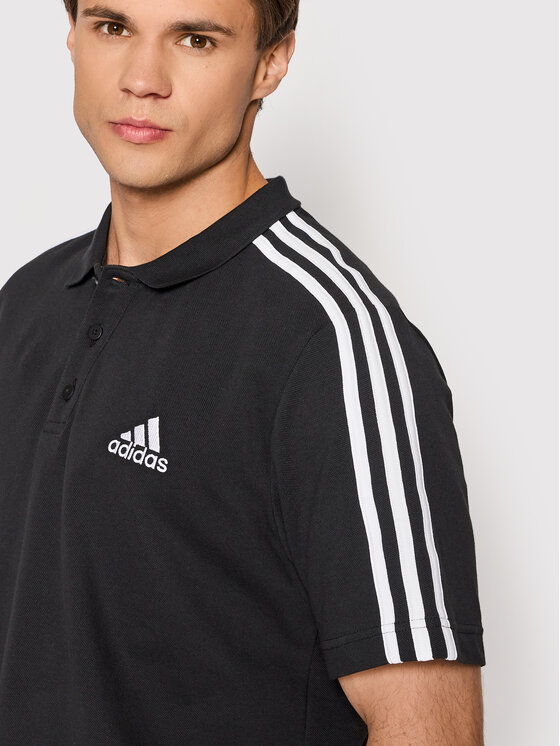 adidas adidas Polo marškinėliai Aeroready Essentials Pique GK9097 Juoda Regular Fit