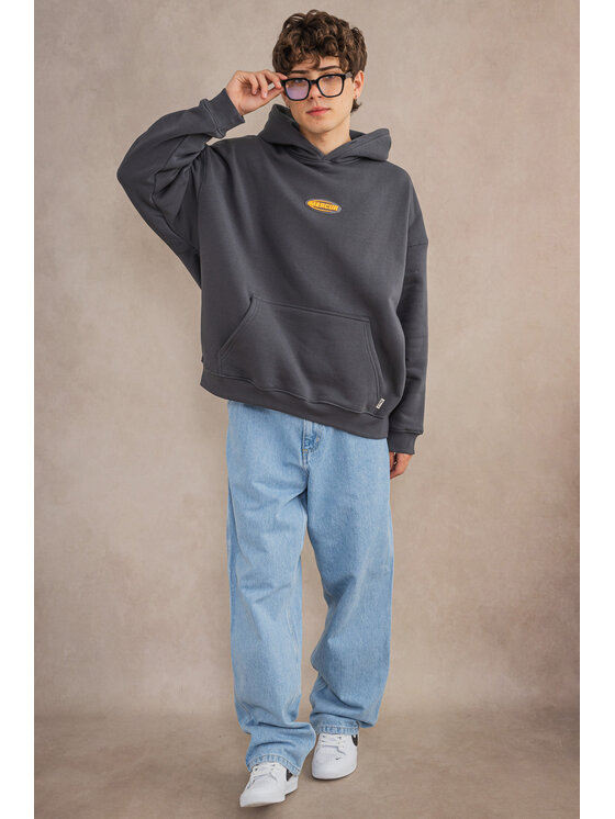 Mercur Mercur Bluza 90S Szary Comfort Fit