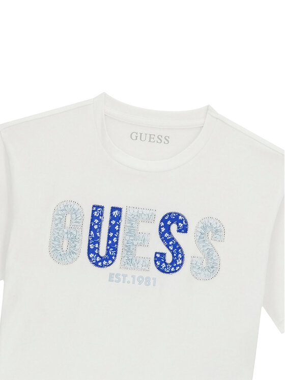 Guess Guess Majica J6GI07 K6YW4 Bela Relaxed Fit
