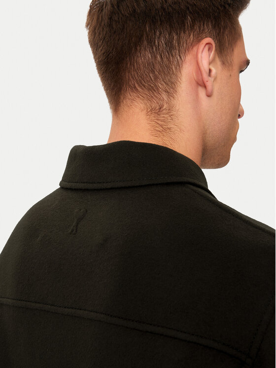 AMI PARIS AMI PARIS Gyapjú kabát HJK057.WV0022 Barna Regular Fit