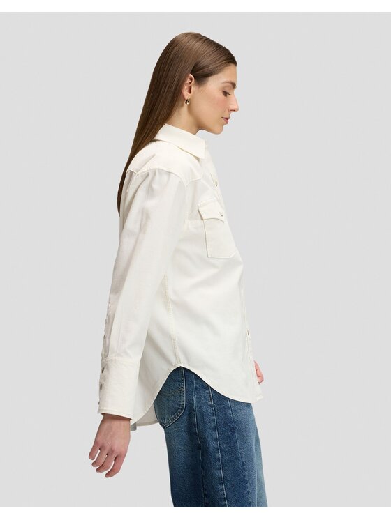 Lee Lee Koszula ESSENTIAL WESTERN SHIRT Biały Relaxed Fit