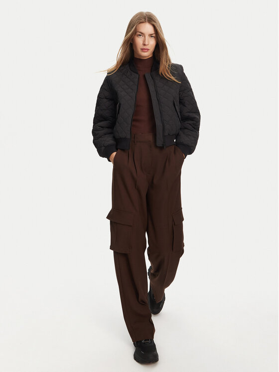 Hunter Hunter Куртка бомбер Shira HARW0046251 Чорний Cropped Fit